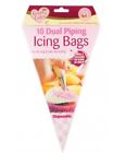 Pack Of 10 Disposable Dual Piping Icing Bags Pouches Cake Decorating Icing Sleev