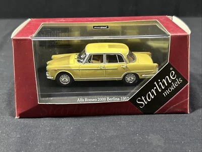 Starline 1:43 Scale Alfa Romeo 2000 Berlina 1957 Diecast Car Yellow - Image 1 of 4