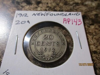 1912 NEWFOUNDLAND 20 CENTS    AP143 - Image 1 of 2