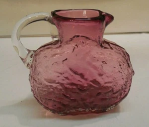Beautiful Pilgrim Cranberry Glass Nugget Pattern Small Pitcher - Picture 1 of 3
