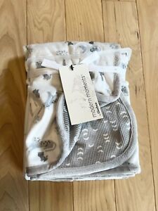 Modern Moments by Gerber  Baby Blanket #31483 Gray Safari 30"x40" 100% Polyester
