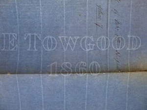 1860 TOWGOOD SAWSTON MILL PAPER MAKER WATERMARKED WATERMARK CAMBRIDGE CAMBS - Picture 1 of 6