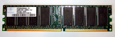 256 MB DDR-RAM 184-pin PC-2100U non-ECC CL2  'Nanya NT256D64S88AAG-7K' - Photo 1/2