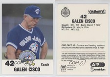 1991 Toronto Blue Jays Fire Safety Galen Cisco