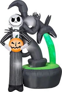 HALLOWEEN JACK SKELINGTON Caleidoscopio Inflable soplado por aire PESADILLA NAVIDAD - Imagen 1 de 3