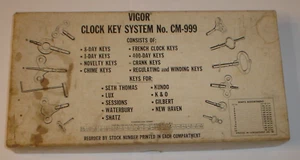 Vintage Vigor Clock Key System No. CM-999 Clockmaker Store Display Box (Empty) - Picture 1 of 16