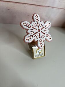 Yankee Candle Pink Snowflake Christmas Winter Scent Plug Base Diffuser NEW