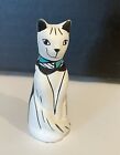 Native American Fetish pottery cat figure signed SC S. Chino? 2.5"