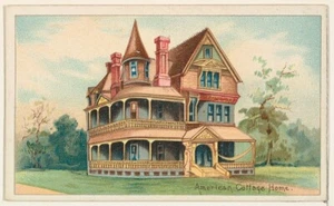 1890 Vintage American Residence Lithographie Poster selten - digitaler Download - Bild 1 von 1