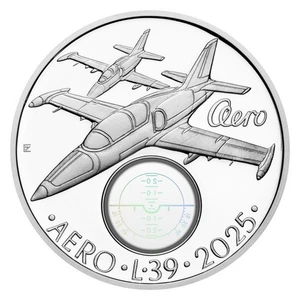Checo R. 500 Kč 2025 Aero L-39 Albatros jet trainer plata 925 PP con embalaje original - Imagen 1 de 9