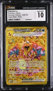 CHARIZARD EX Obsidian Flames Hyper Rare #228 CGC 10 Gem Mint Pokemon - Picture 1 of 2