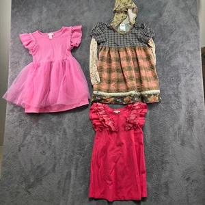 Lot of 3 Girl's Dresses Size 4 - Picture 1 of 9