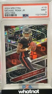 💥Michael Penix Jr. Panini Spectra RC (Spectris) /30 PSA 9 - Atlanta Falcons💥 - Imagen 1 de 3