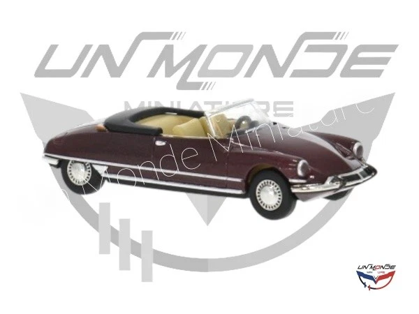 Brekina 14237 - 1/87 Citroën DS 19 Cabriolet Rouge Foncé 1963 - Neuf