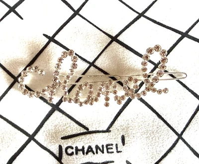 Chanel Beauty Accesorio para Cabello Vintage Metal Tono Plateado con Cristales Blancos Foto 1 de 4