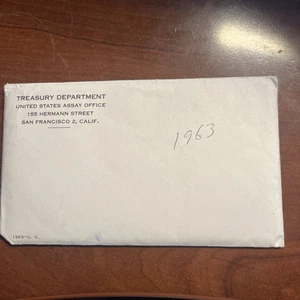 1963 U.C. Mint Set uncirculated Original Treasury Department Envelopes S.F. - Picture 1 of 5