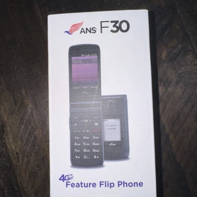 Teléfono abatible ANS F30 8 GB (celular EE. UU.) 4G desbloqueado LTE/CDMA 8 GB NEGRO NUEVO EN CAJA Foto 1 de 3