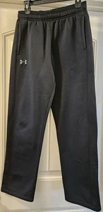 Under Armour Mens Warm Up Pants MEDIUM Black Drawstring Elastic Waist Pre-Owned - Picture 1 of 8