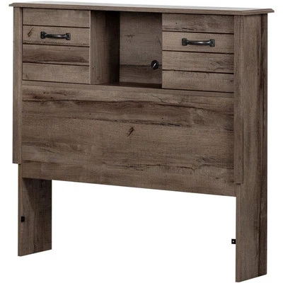 South Shore Ulysses Twin XL Bookcase Headboard in Fall Oak - Image 1 of 4