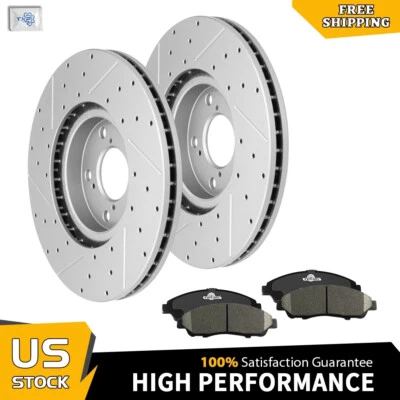 Rotores de freno de disco delanteros + pastillas para Honda Pilot Acura MDX RLX ZDX 2009-2015 Foto 1 de 4