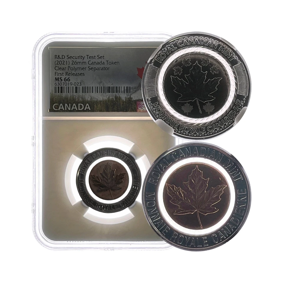 CANADA. 2021, Token, Polymer - NGC MS66 - Security Separator, Clear Test Ex-Set - Image 1 of 4