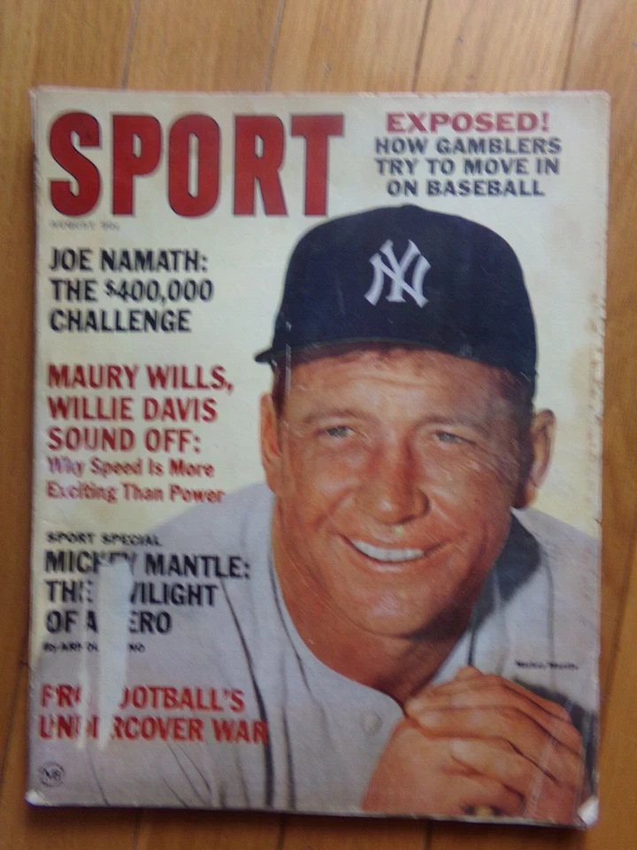 Revista deportiva Mickey Mantle 1965 cubierta de los Yankees de Nueva York rara 🏈⚾ 🏀 Foto 1 de 1
