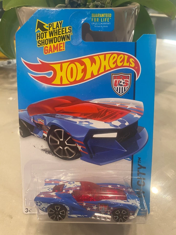 2014 Hot Wheels #14 Hw City-Hw Goal Strada Shaker Blu Variante W/ Cromo Trap5s - Immagine 1 di 1
