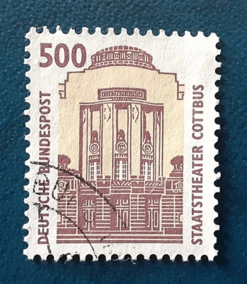GERMANY Deutsche Bundespost 1993 500Pf Used Theatre Mi 1679 Scott 1540 Gem 4448 - Image 1 of 2