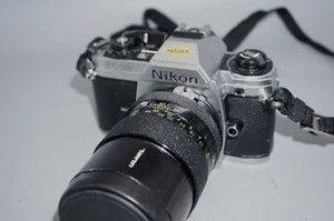 NIKON FG-20 35mm SLR BODY w/135mm 2.8 Lens TESTED - Picture 1 of 5