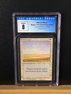 MTG ALPHA --- WHITE WARD --- Uncommon! Magic the Gathering! CGC 8! NM/Mint - Image 1 of 3