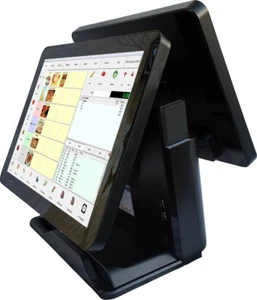 Point of Sale 15" Capacitive Touch POS Terminal. Dual Screen WIFI/BT. Win 10 Pro - Picture 1 of 1