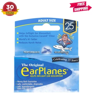 EarPlanes EarPlugs Relieve Ear Discomfort Latex Free Silicone Adult Size 1 Pair - Picture 1 of 3