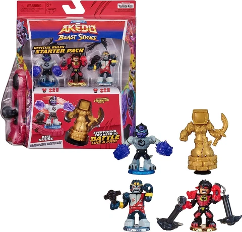 Legends of Akedo Beast Strike Official Rules Starter Pack, 3 Warriors Joystick Cover