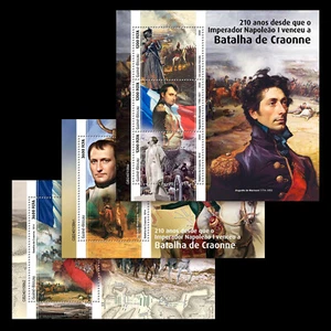Napoleon Bonaparte Battle of Craonne MNH Stamps 2024 Guinea-Bissau M/S + 2 S/S - Picture 1 of 4