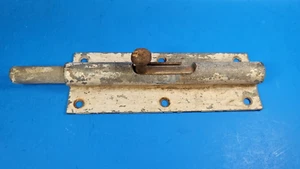 Sicherheitsschloss Türschiebe Laufriegel Riegel 6 3/8" Korpus 9/16" Riegel GS Vintage - Bild 1 von 5