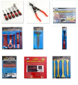 Heavy Duty Metal / Plastic Door Panel Removal Tool Kit Upholstery Clip Remover - Picture 1 of 21