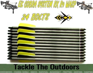 7.5" Wasp Carbon Crossbow Bolts > EK Cobra System R9 RX Self Cocking Xbow 24pcs - Picture 1 of 7