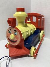 Vintage The Ohio Art Co Plastic Pull Train With Face And Bell
