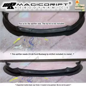 For 15-17 Ford Mustang Front Bumper Flat Chin Splitter Bottom Lip Diffuser - Picture 1 of 4