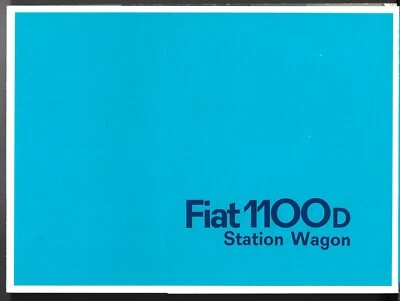 Fiat 1100 D Estate 1963-66 UK Market Foldout Sales Brochure - Image 1 of 2