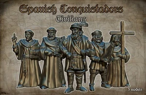 28mm Spanish Civilians and Monks - Pike and Shot - Renaissance - Italian Wars - Picture 1 of 2