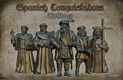 RED COPPER MINIATURES 28mm Spanish Civilians and Monks - Pike and Shot - Renaissance - Italian Wars