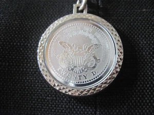 Vintage AVON Silvertone 23" Bicentennial 1776 Twenty D Coin Medallion - Picture 1 of 6