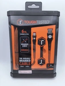 ToughTested 6ft 4mm Durable Braided IPHONE Cable - Brand New - Picture 1 of 4