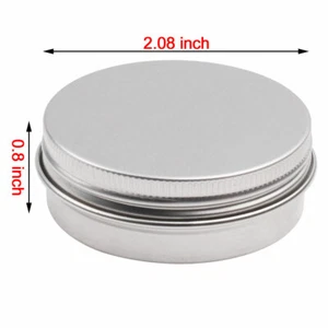 US 30ml Small Mini Round Tin Can Box Jar Metal Jewelry Container with Screw Lids - Picture 1 of 11