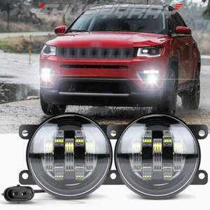 Par de luces antiniebla delanteras transparentes para parachoques Jeep Compass 2017-2021 - Imagen 1 de 12