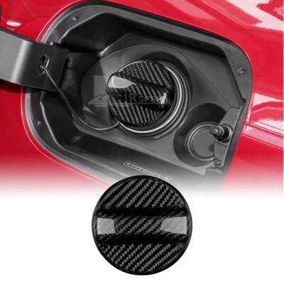 Fuel Gas Tank Cap Cover Trim REAL Hard Carbon Fiber For Mercedes Benz Universal — 第 1/4 张图片
