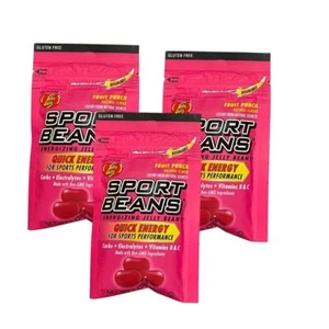 Jelly Belly Sport Beans Fruit Punch 6 Bags Vitamins Electrolytes Energy Snack - Picture 1 of 2