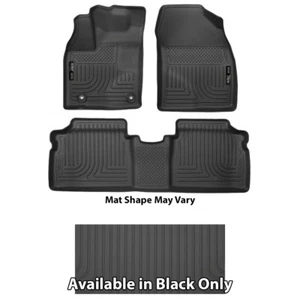 Black Husky Weatherbeater Front & Second Row Liners For Toyota Camry - Picture 1 of 6