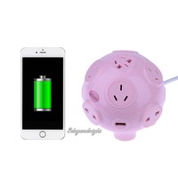 Piggy 6 Outlet Power Strip+4 USB Port Multi Charger Adapter Hub Surge Protector